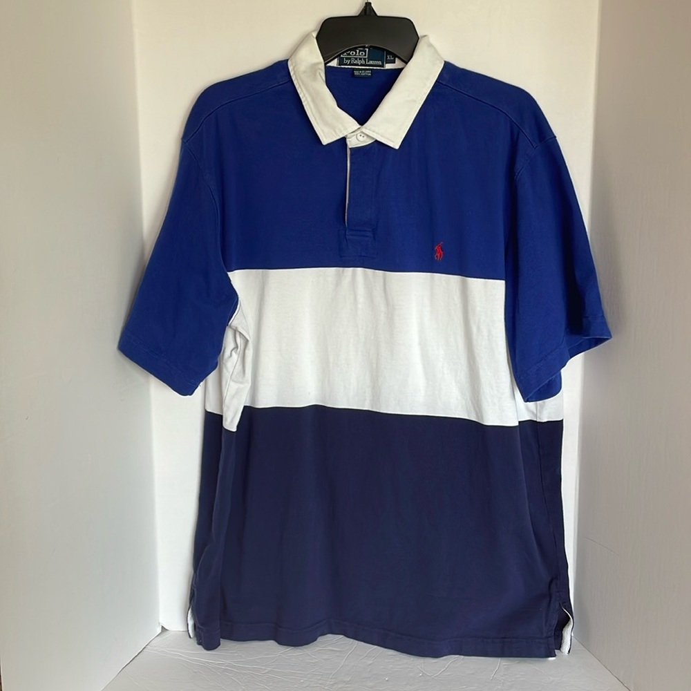 Polo by Ralph Lauren Vintage short sleeve rugby style  shirt Men’s size XL